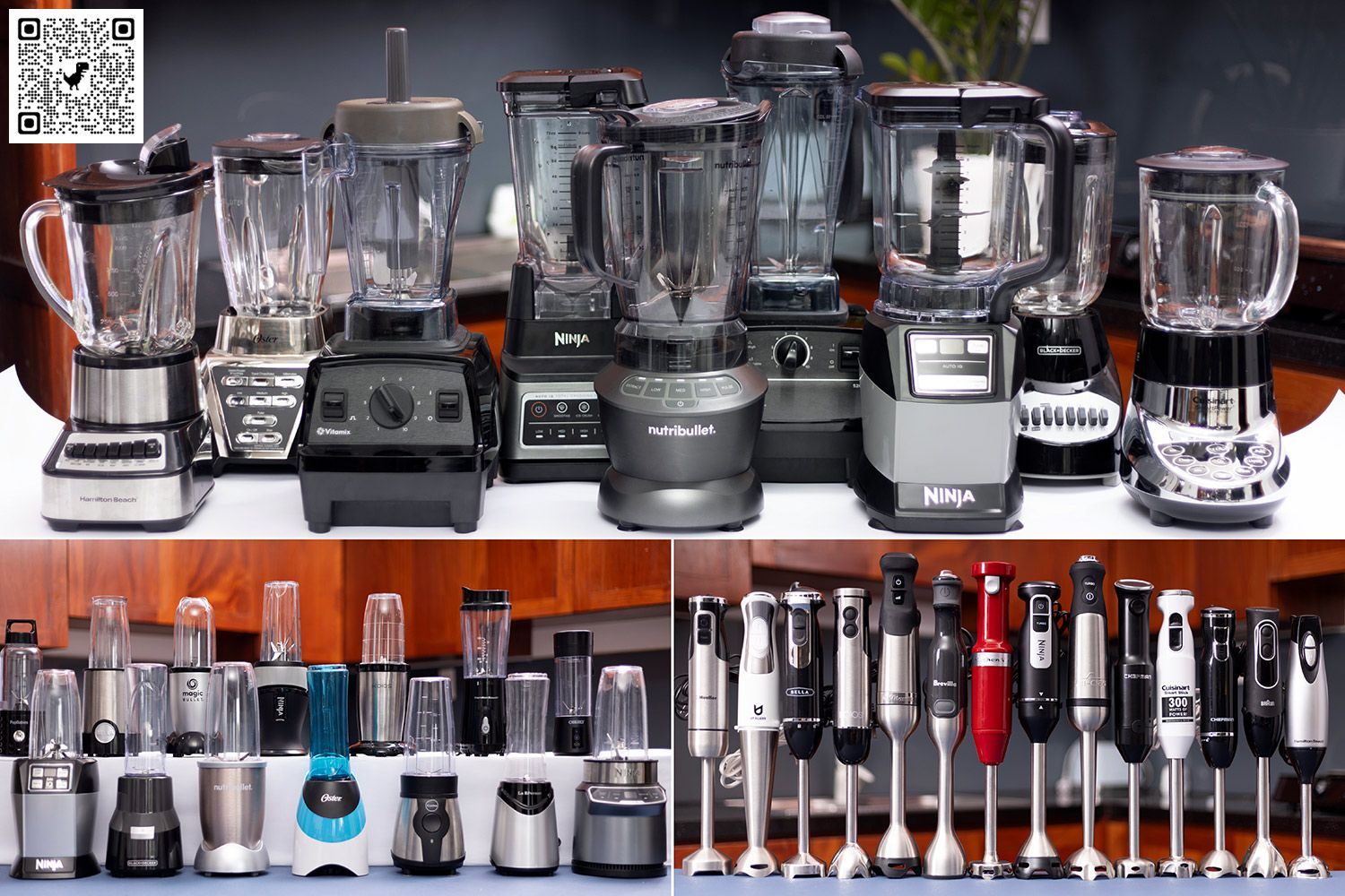 All the blenders we tested, including full-sized, personal, and immersion types, to compile a list of the best blenders.