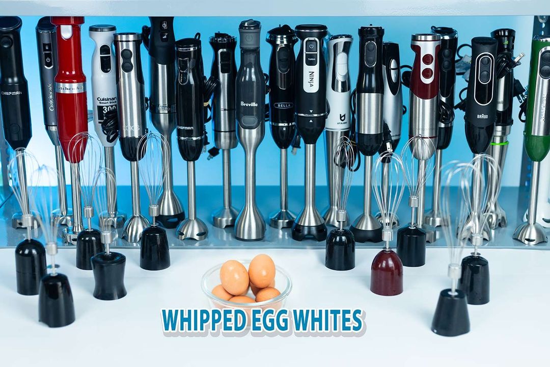 Immersion Blender Performance Testing Whipped Egg Whites