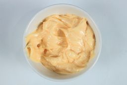 Mayonnaise made by the Elite Gourmet EHB-2425X immersion blender.