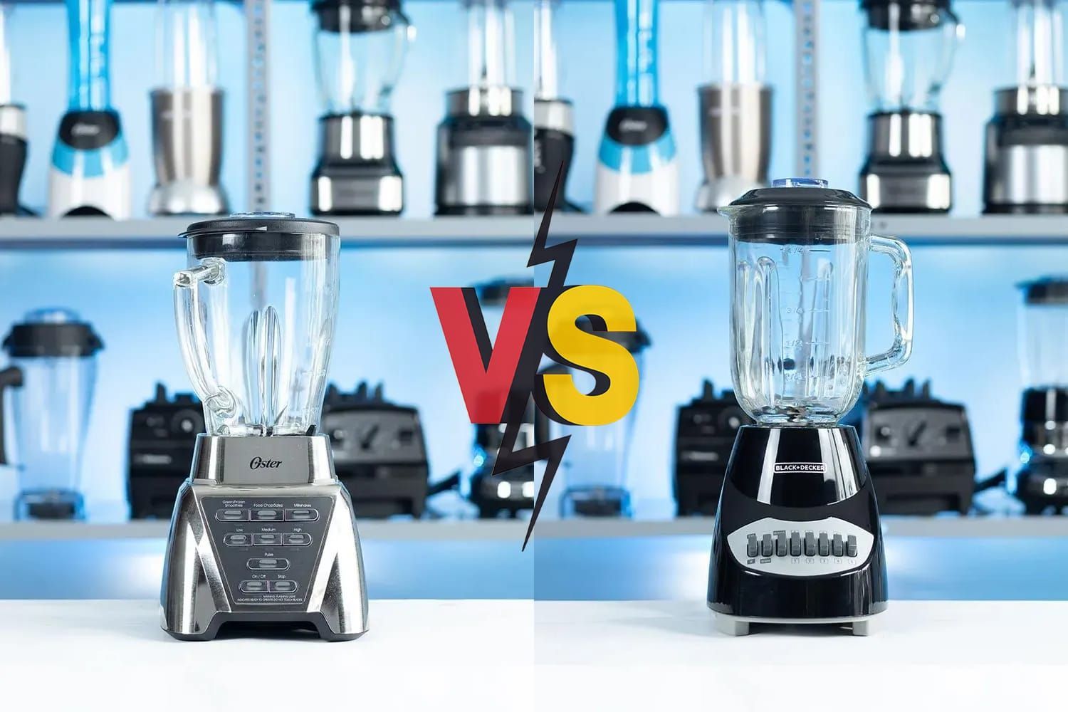 Oster Pro 1200 Blender vs Black and Decker 10-Speed Blender