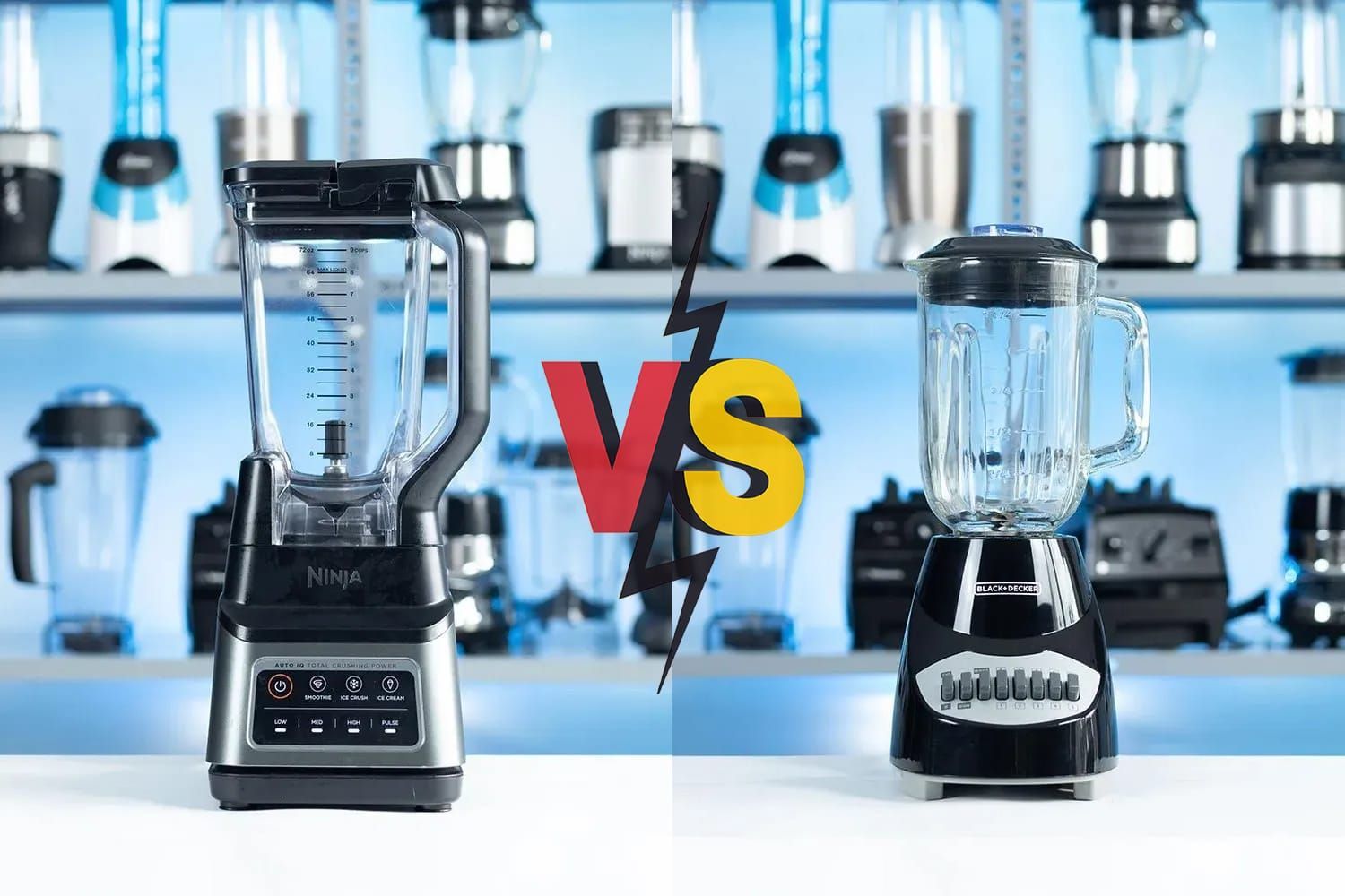 Ninja Professional Plus Blender with Auto-iQ (BN701) vs Black and Decker 10-Speed Blender