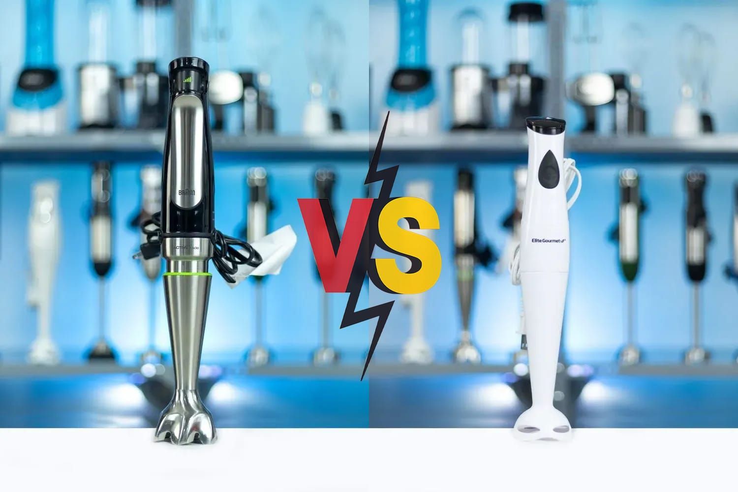 Braun Multiquick 7 Hand Blender vs Elite Gourmet Immersion Blender