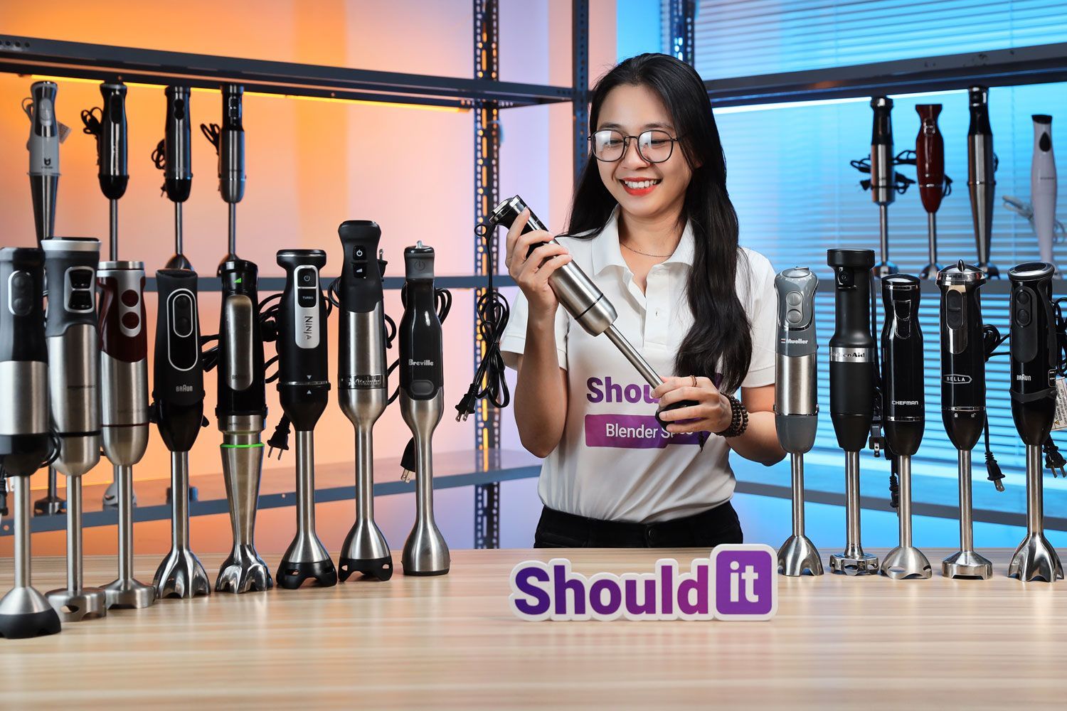 Tina Pham and a Full Lineup of Immersion Blenders at Shouldit's Lab