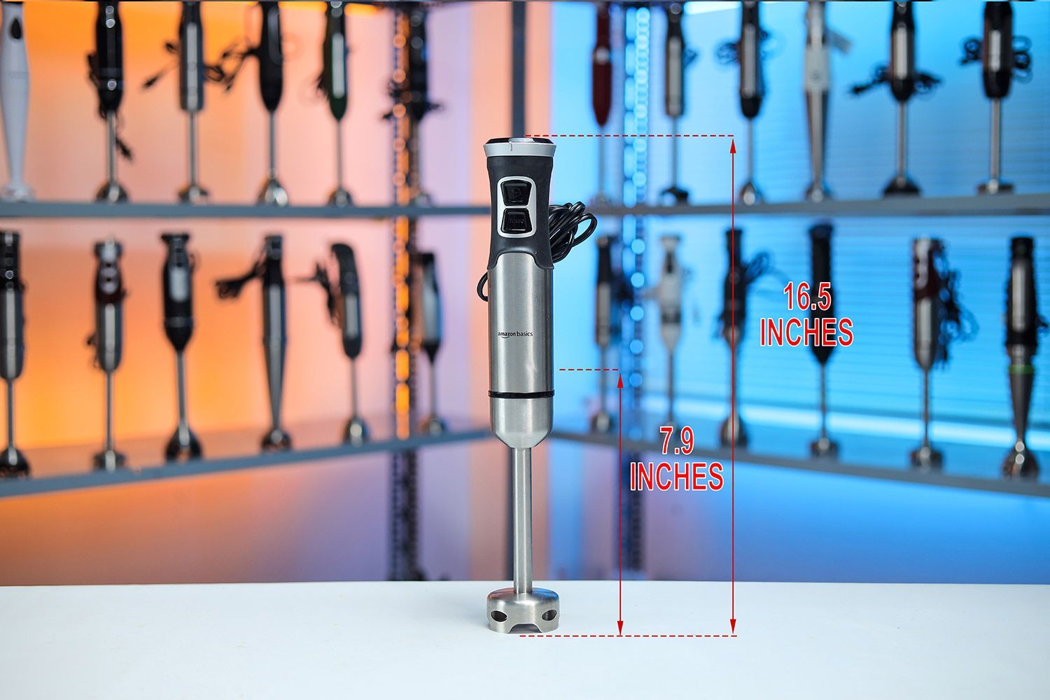 Amazon Basics Multi Speed Immersion Blender Dimensions