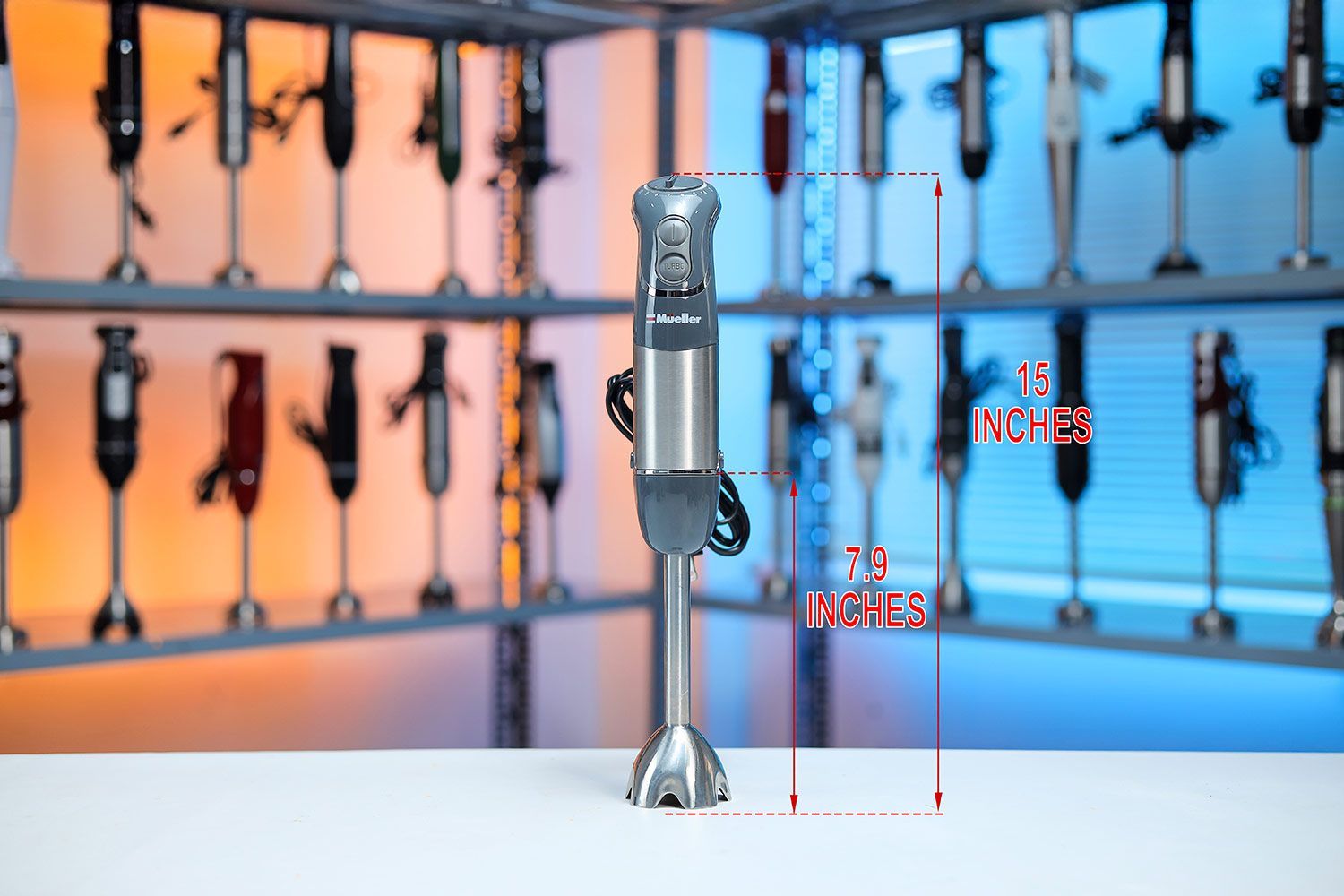 Mueller Multistick 5 in 1 Immersion Blender Dimensions