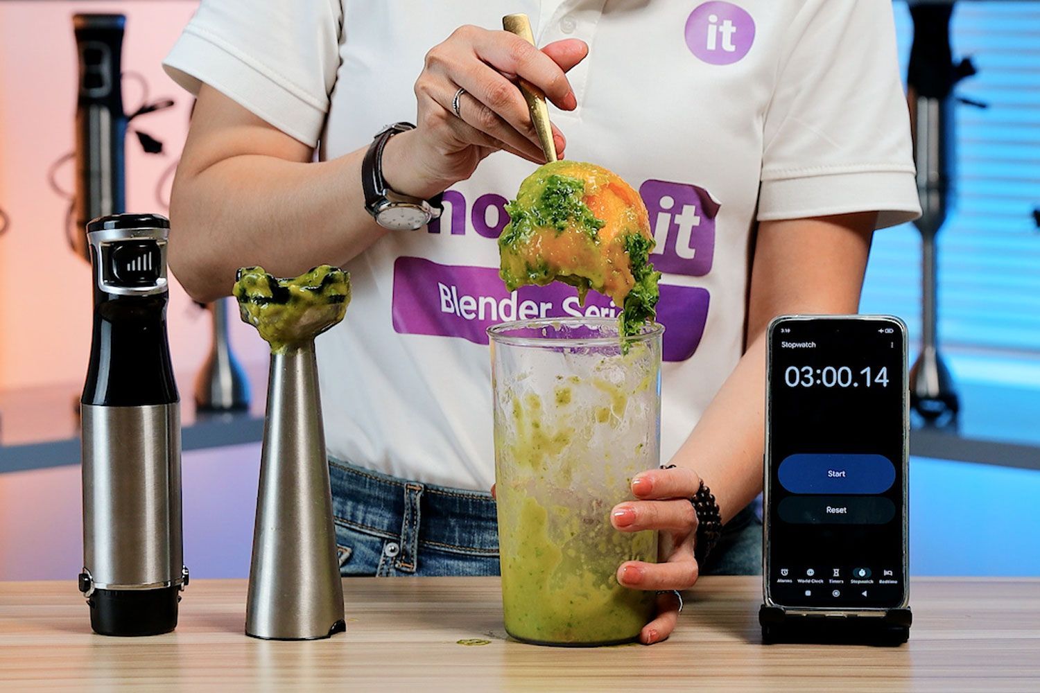 Turelar 5-in-1 1100W Hand Blender Frozen Fruits Test Result