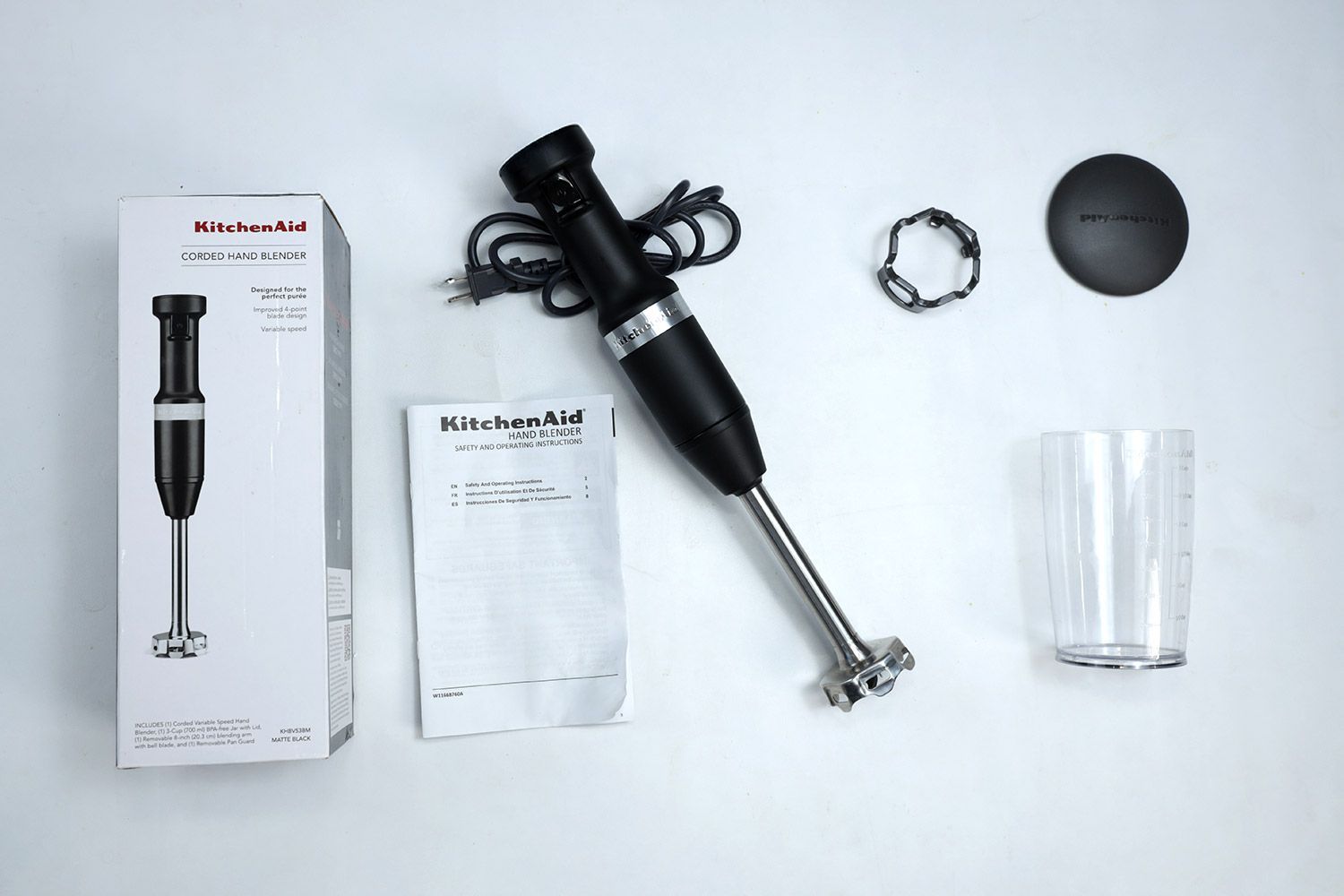 KitchenAid Variable Speed Corded Hand Blender In the Box