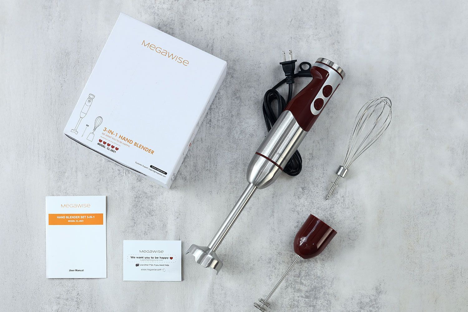 MegaWise Pro Immersion Blender In the Box