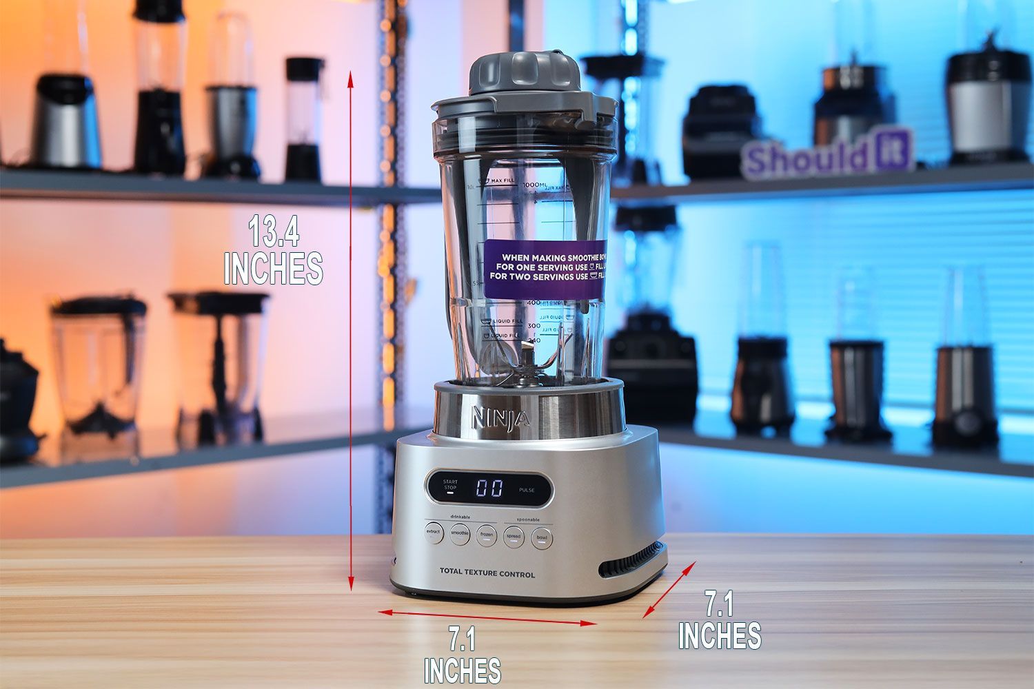 The Ninja TWISTi blender dimensions