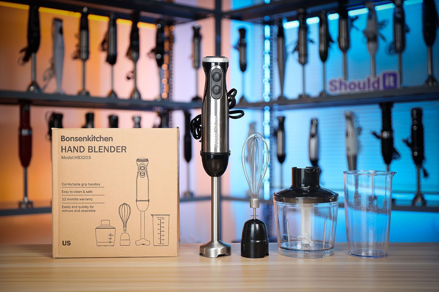 The Bonsenkitchen 4-in-1 Immersion Blender