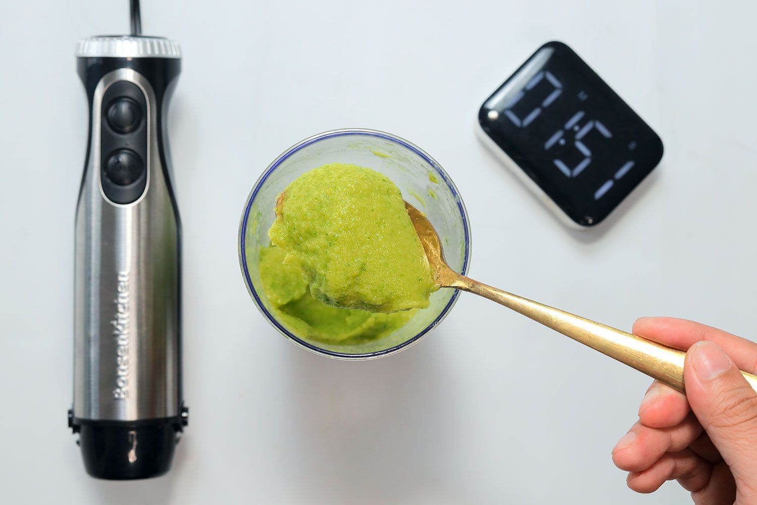 Bonsenkitchen 4 in 1 Immersion Blender Frozen Fruit Smoothie