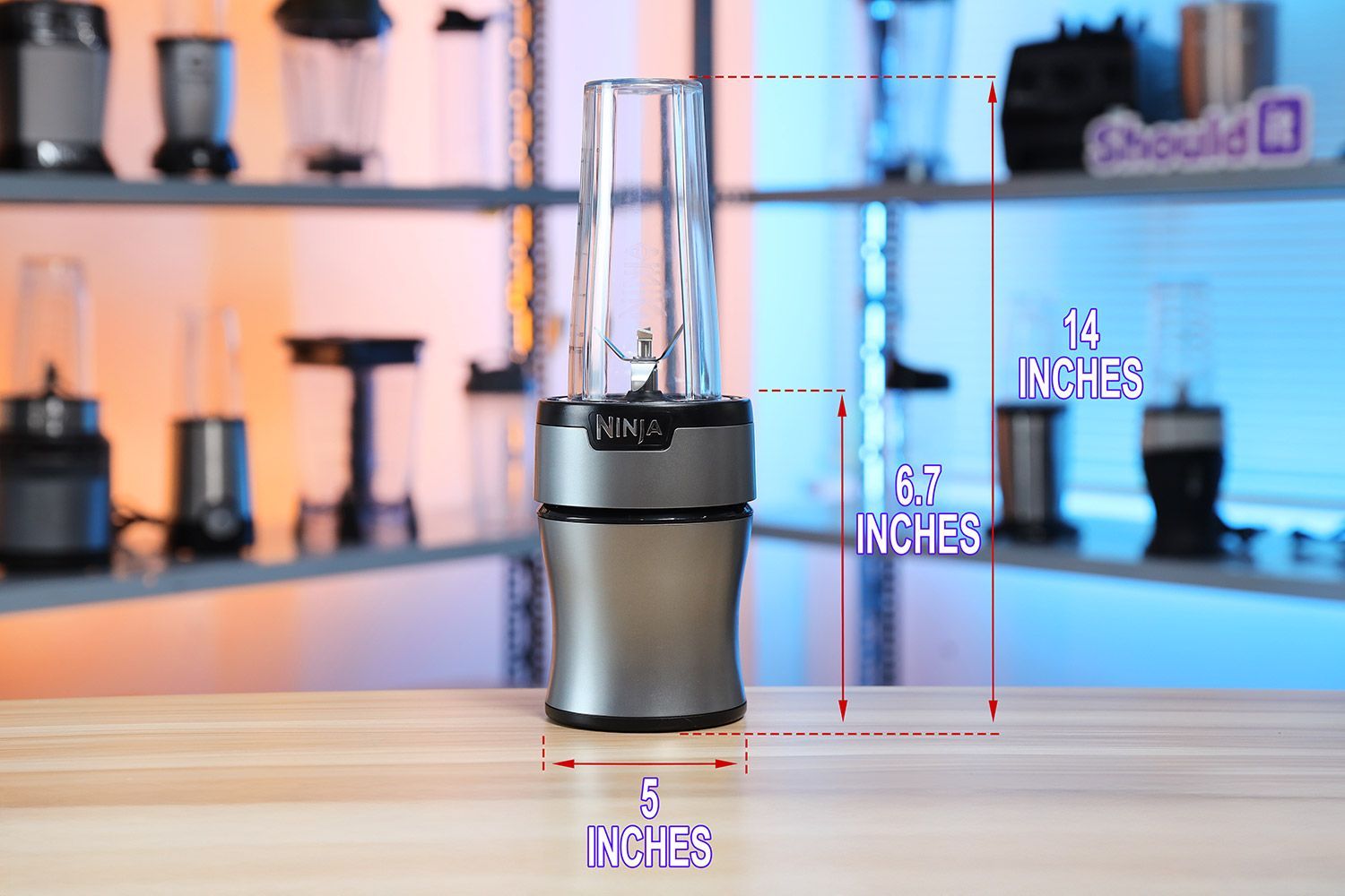 Ninja BN301 Nutri Blender Plus Personal Blender Dimensions