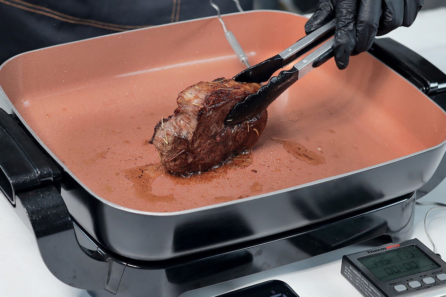 Hamilton Beach Electric Skillet 38529K Steaks Test Result