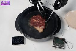 Ovente Electric Skillet SK11112B Steaks Test Result