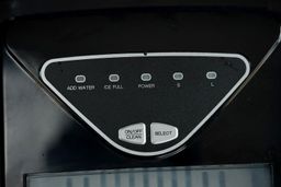 Close up of the control panel of the Silonn countertop portable ice maker.