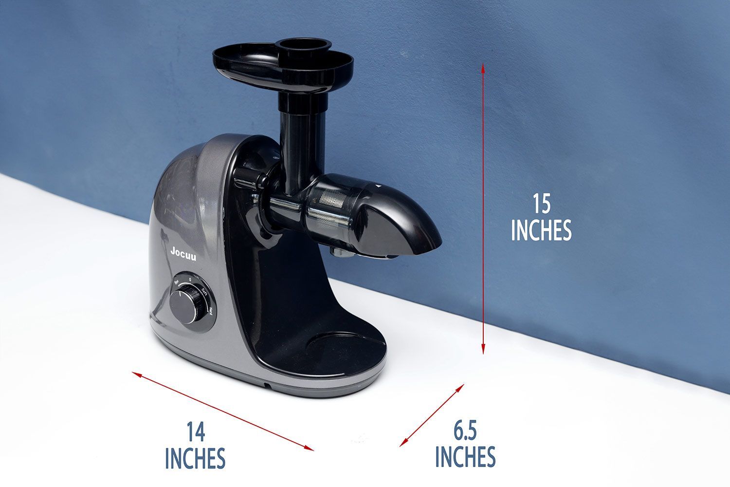 Dimensions of the Jocuu masticating juicer