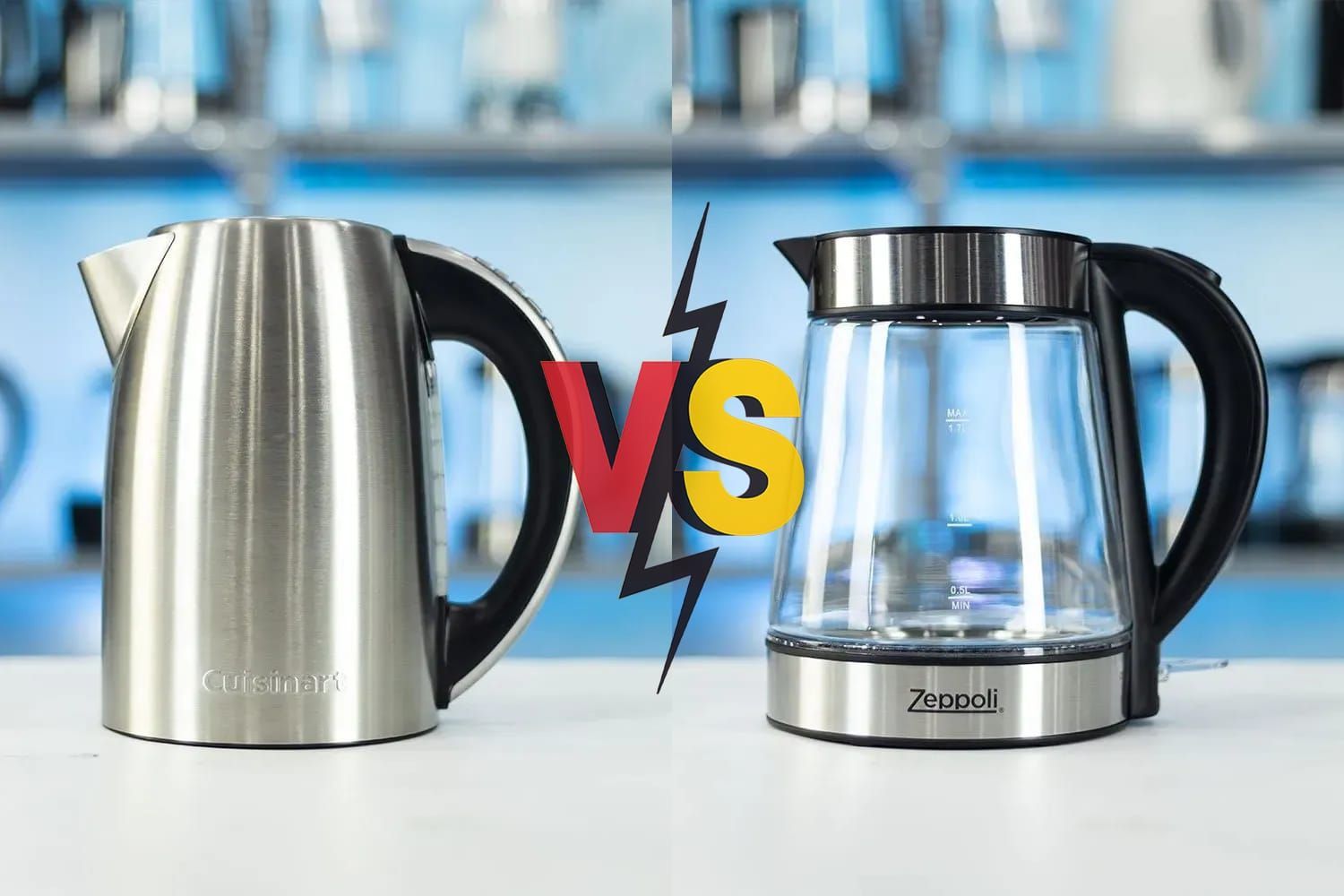 Cuisinart Electric Kettle CPK-17P1 vs Zeppoli Electric Kettle ZPL-KETTLE