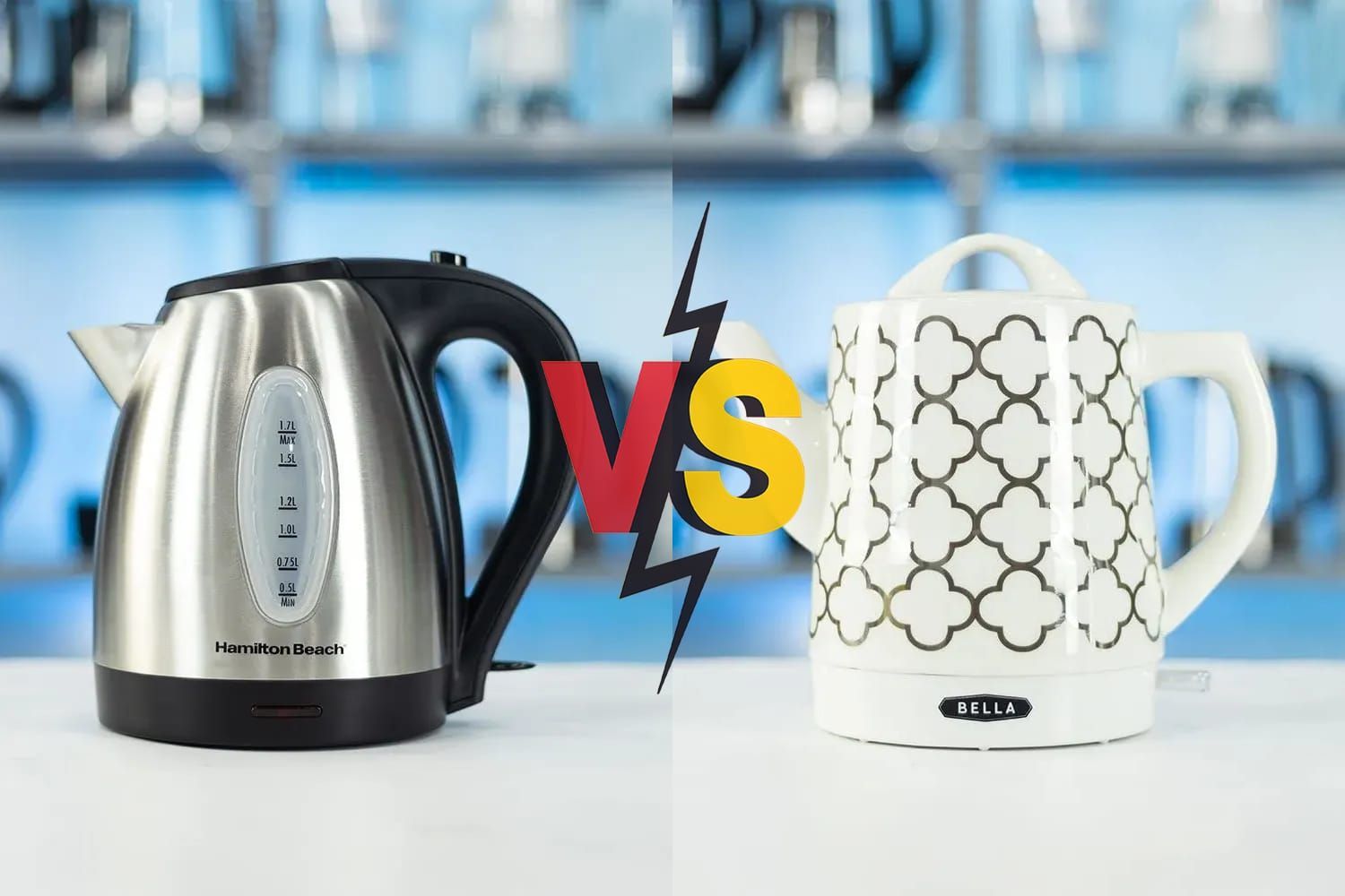 Hamilton Beach Electric Kettle (40880) vs Bella Ceramic Kettle 14745