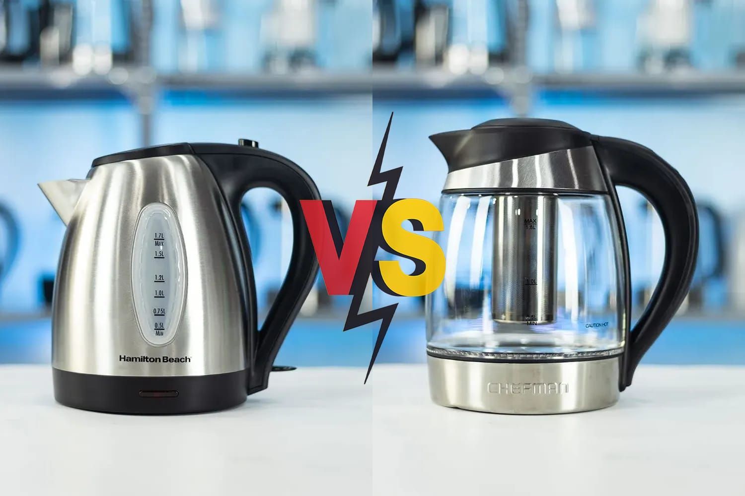 Hamilton Beach Electric Kettle (40880) vs Chefman Electric Kettle 5 Presets