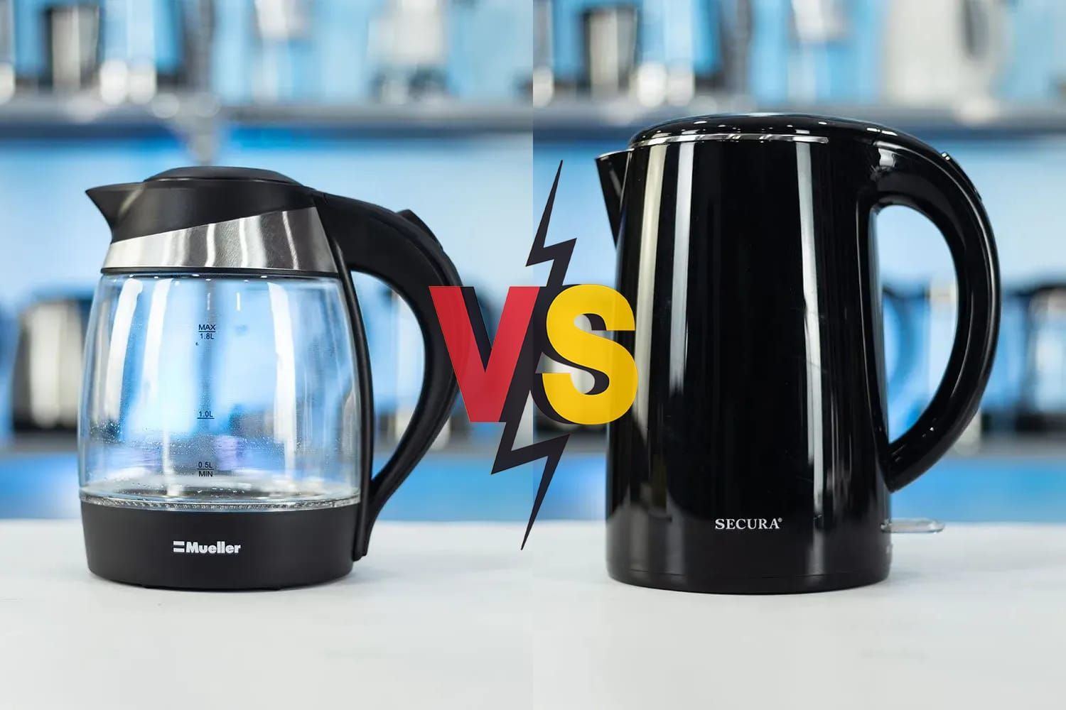 Mueller Ultra Kettle M99S vs Secura Electric Kettle SWK-1701DA