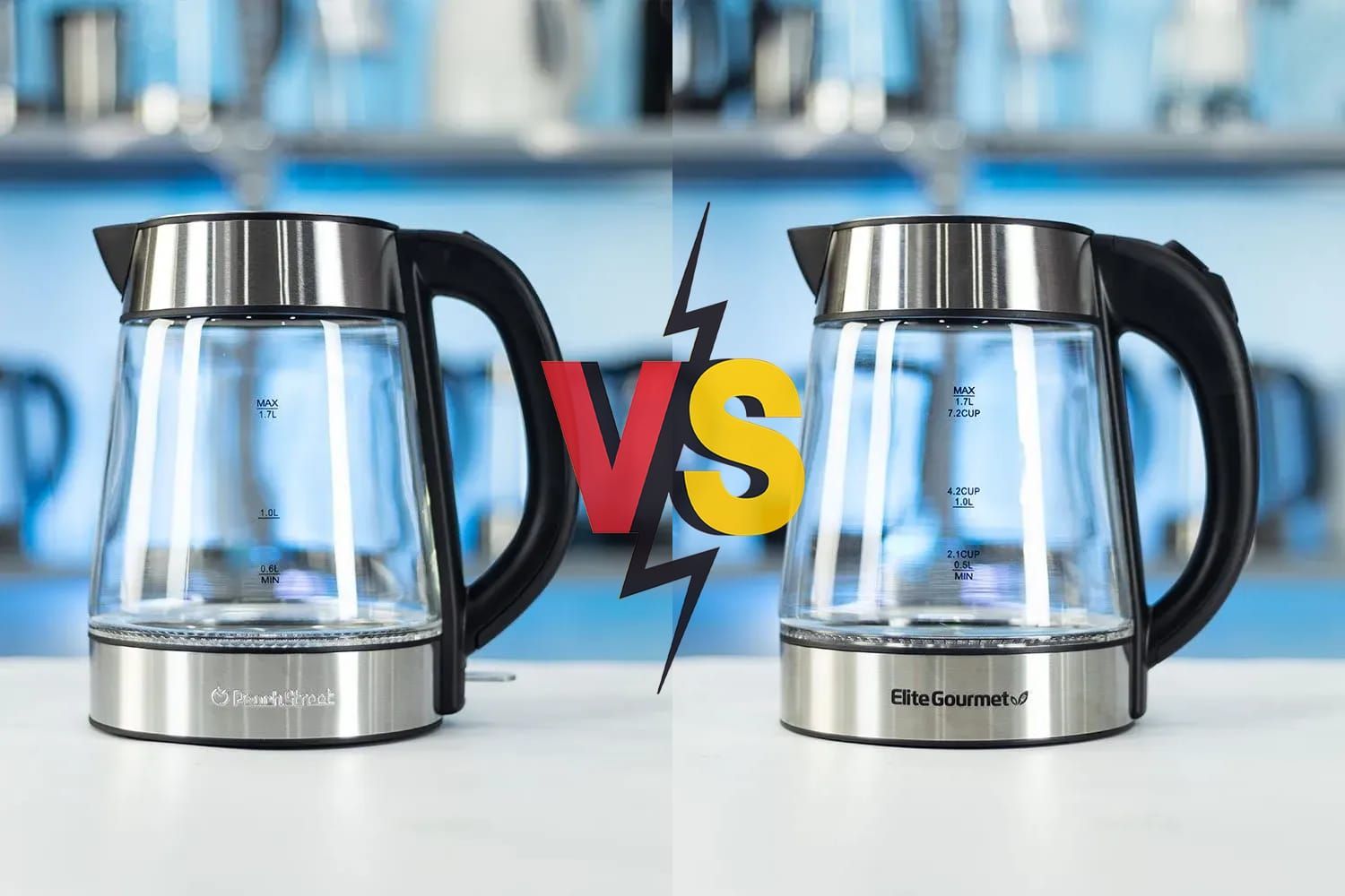 Peach Street Electric Kettle PE-1300 vs Elite Gourmet Electric Kettle (EKT-602)