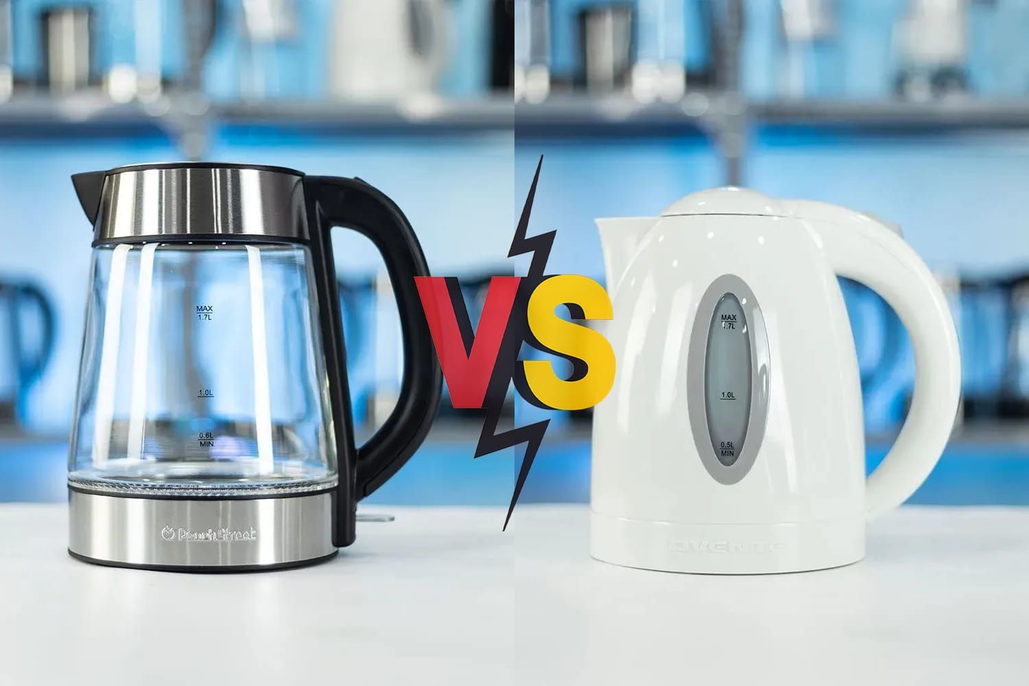 Peach Street Electric Kettle PE-1300 vs Ovente Electric Kettle KP72W