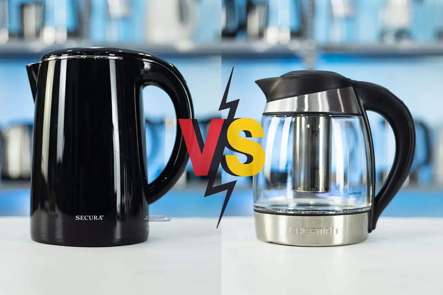 Secura Electric Kettle SWK-1701DA vs Chefman Electric Kettle 5 Presets