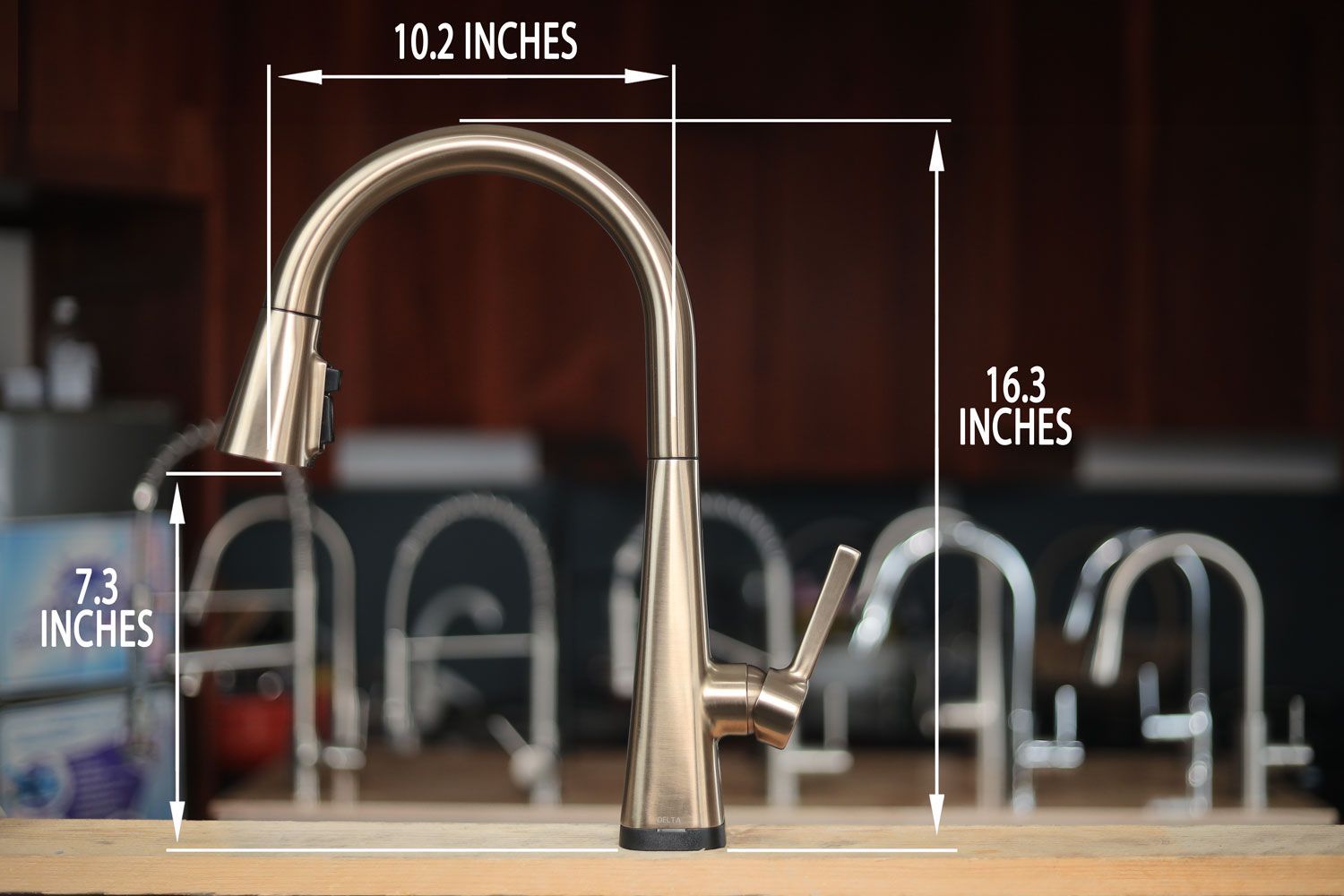 Delta Lenta Touch2O Kitchen Faucet Dimensions