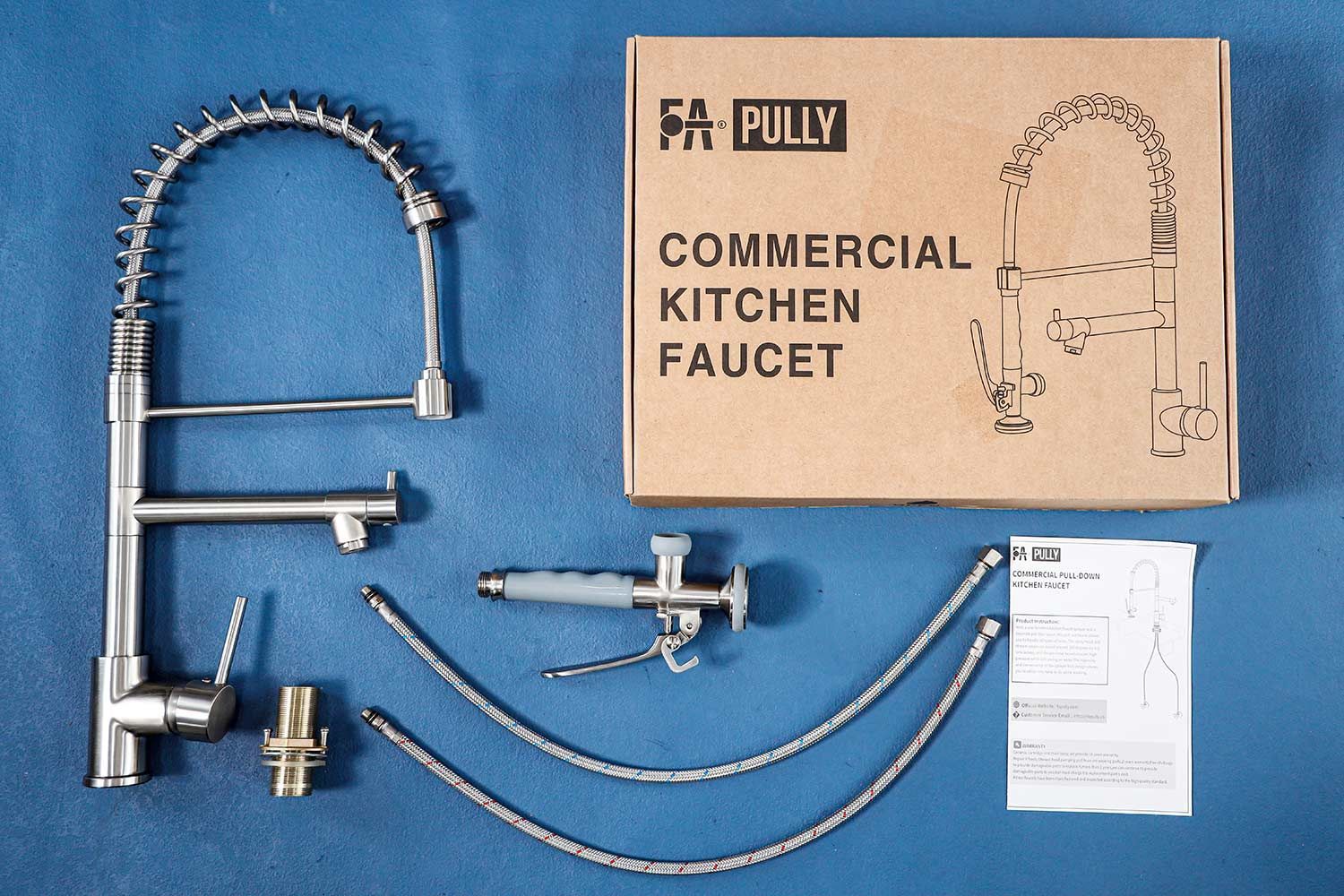 Fapully Commercial Pull Down Kitchen Faucet In the Box