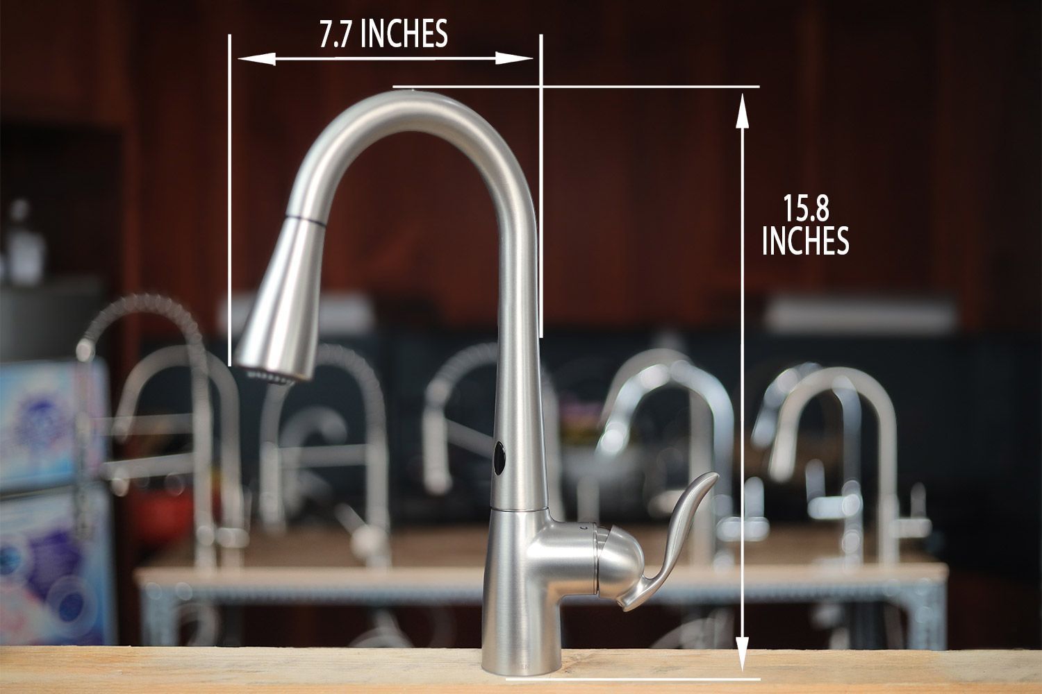 Moen Arbor 7594E Touchless Kitchen Faucet Dimensions