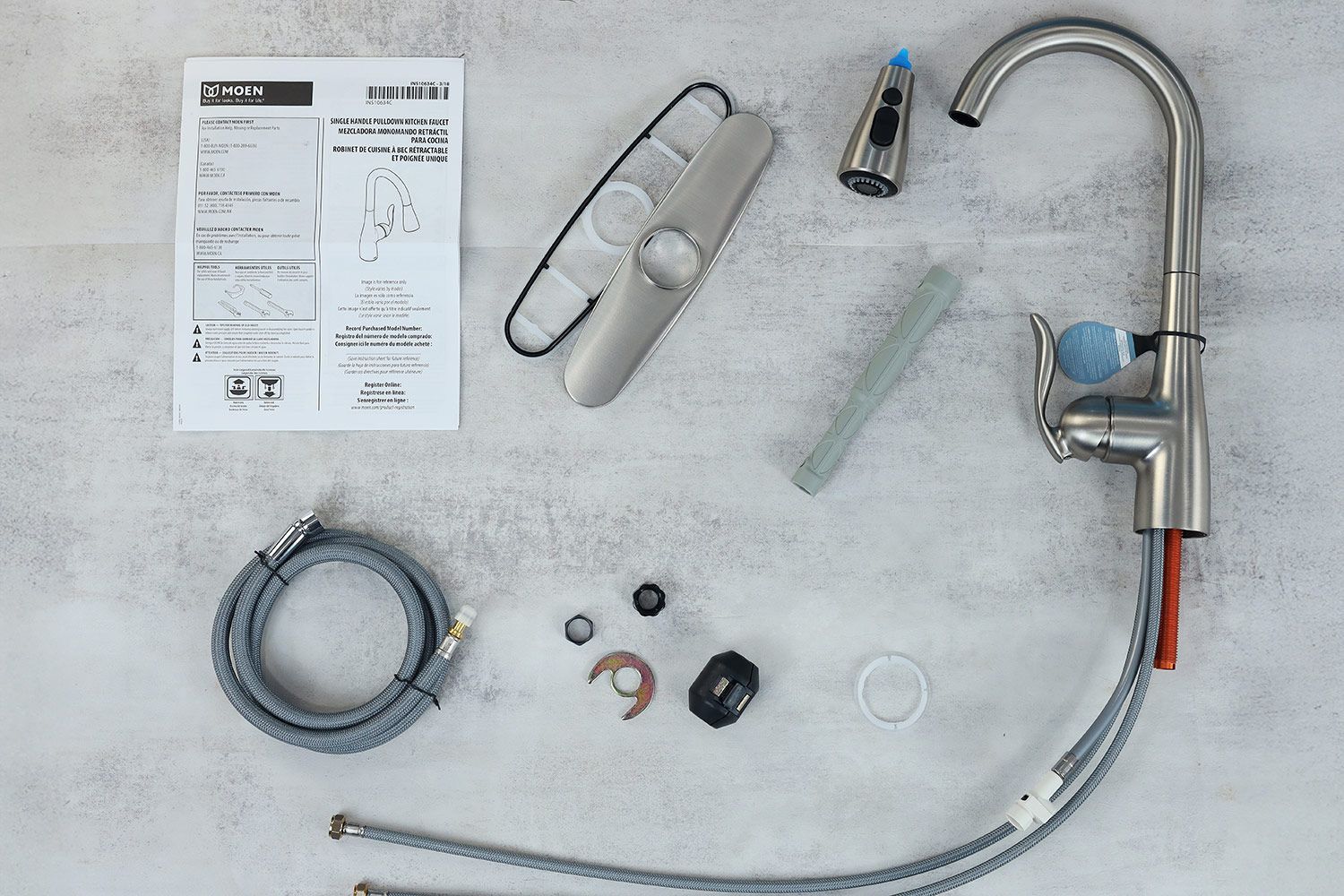 Moen Arbor 7594SRS kitchen faucet In the Box
