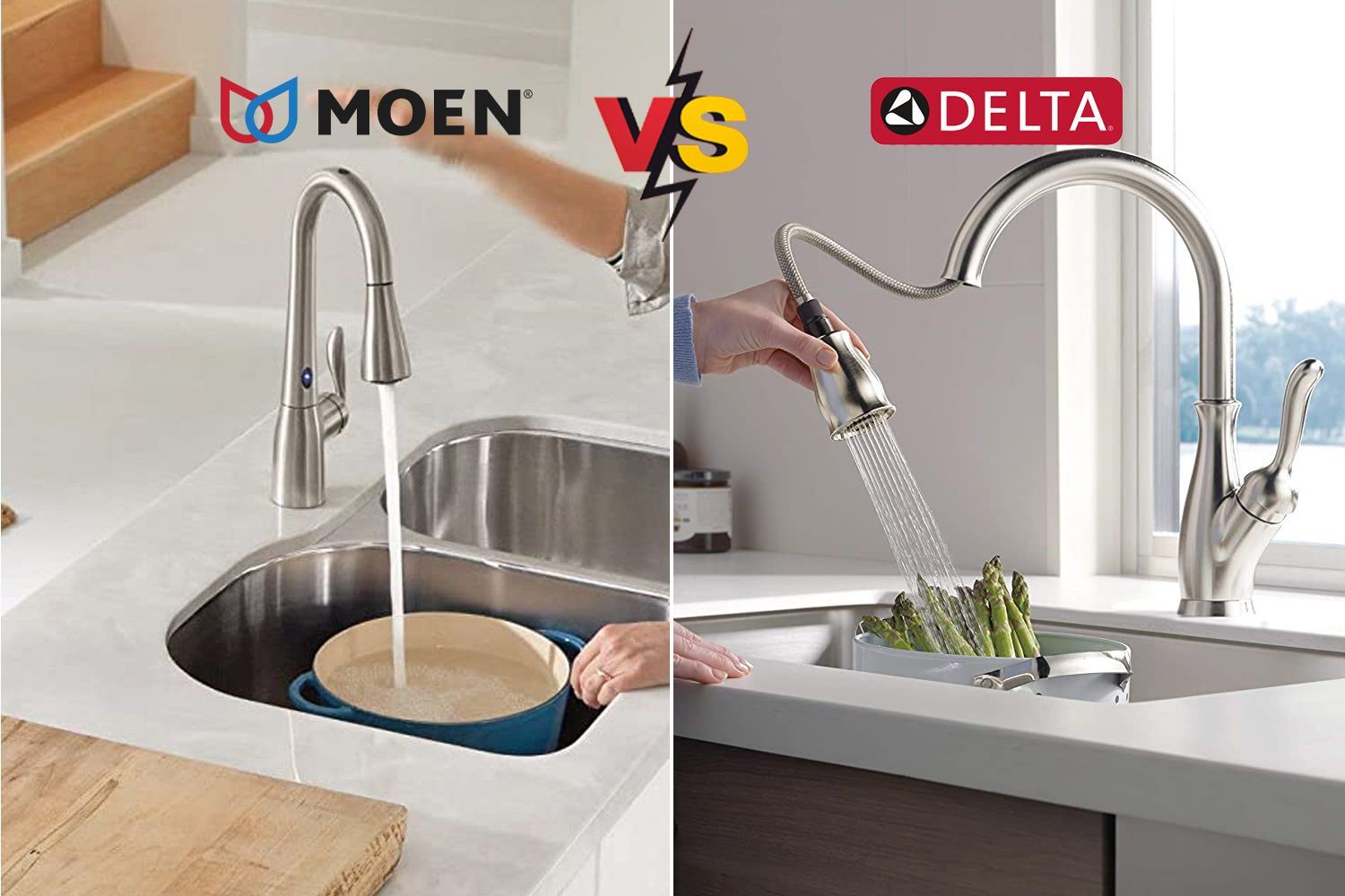 Moen vs Delta: A Kitchen Faucets Read