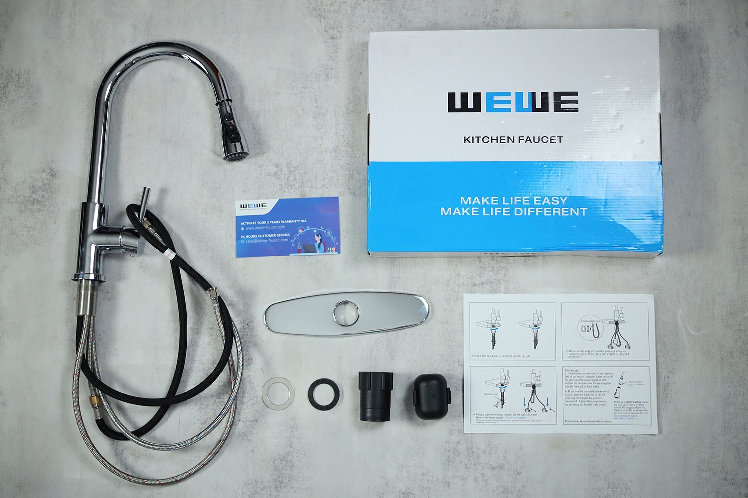 Wewe A1001L Kitchen Faucet In the Box