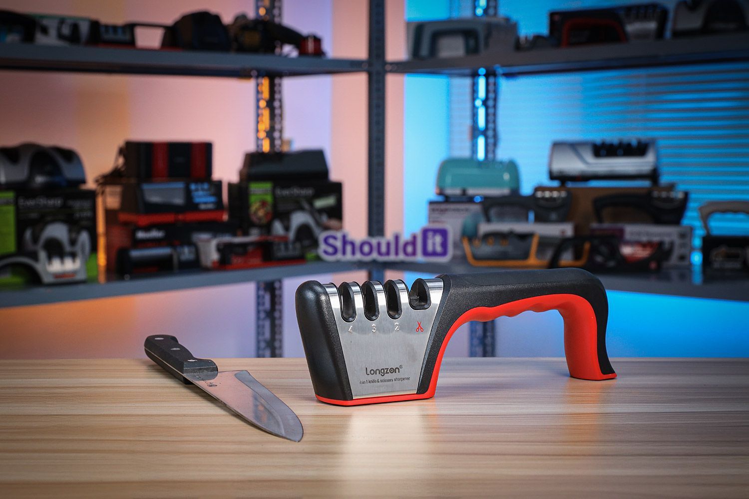 Longzon 4-stage Manual Knife Sharpener Tested and Reviewed