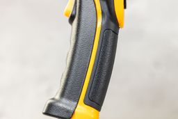 A close-up of the textured handgrip of the Smart Sensor AS530