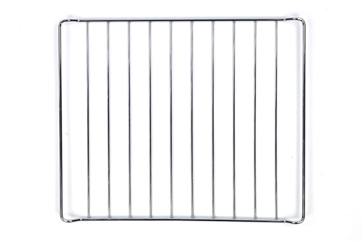 A stainless steel baking rack of the Mueller MT-175 4-Slice Countertop Toaster Oven on a white background.