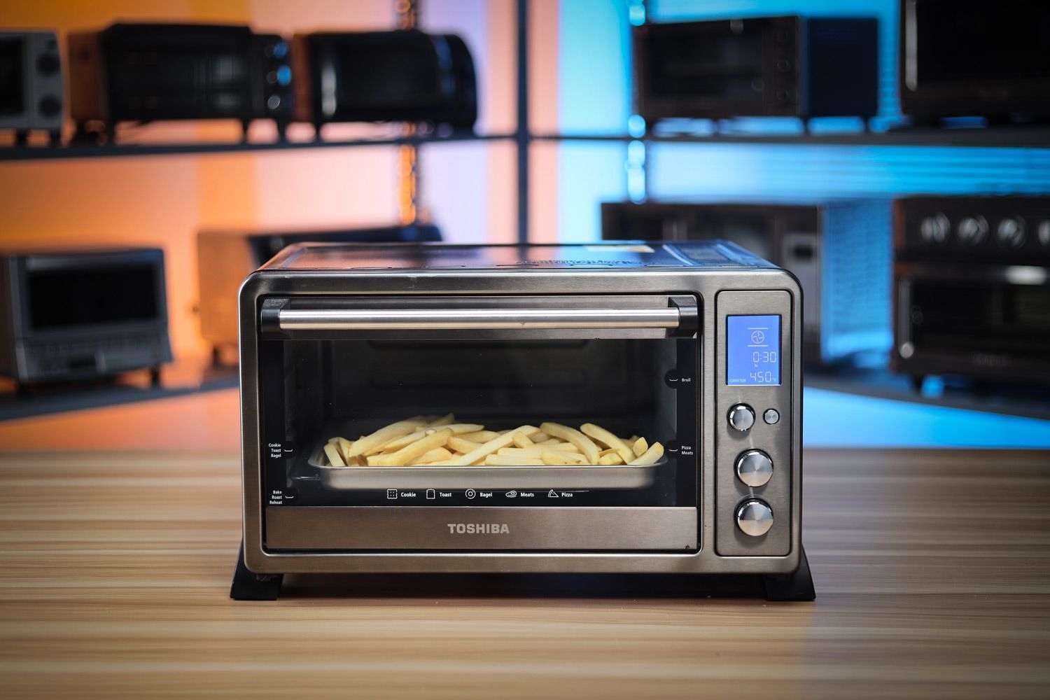 TOSHIBA AC25CEW-BS Large 6-Slice Convection Toaster Oven Tested