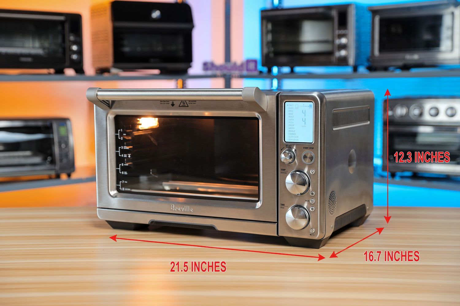 The dimensions of the Breville BOV900BSS Smart Oven Air Fryer Pro 