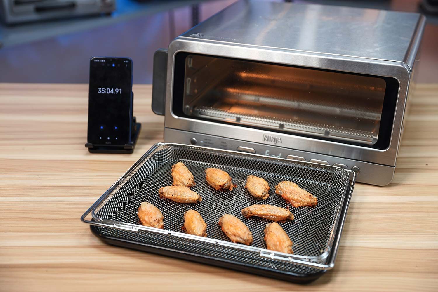 Ninja Flip SP151 Air Fryer Toaster Oven Roasted Chicken Wings