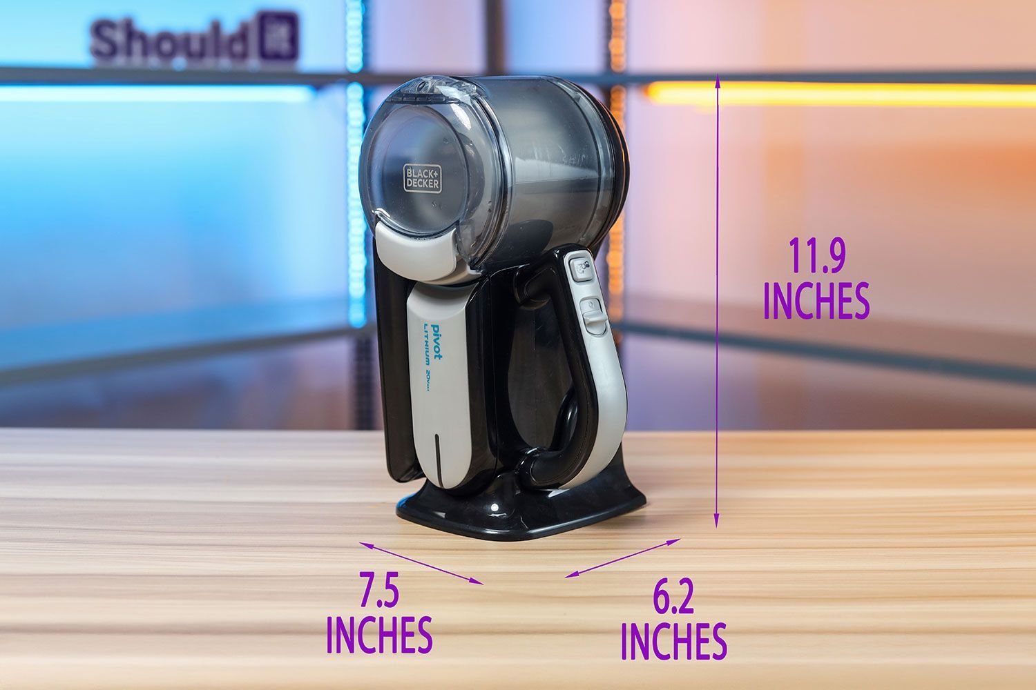 BLACKDECKER Pivot Vac BDH2000PL Handheld Vacuum Dimensions