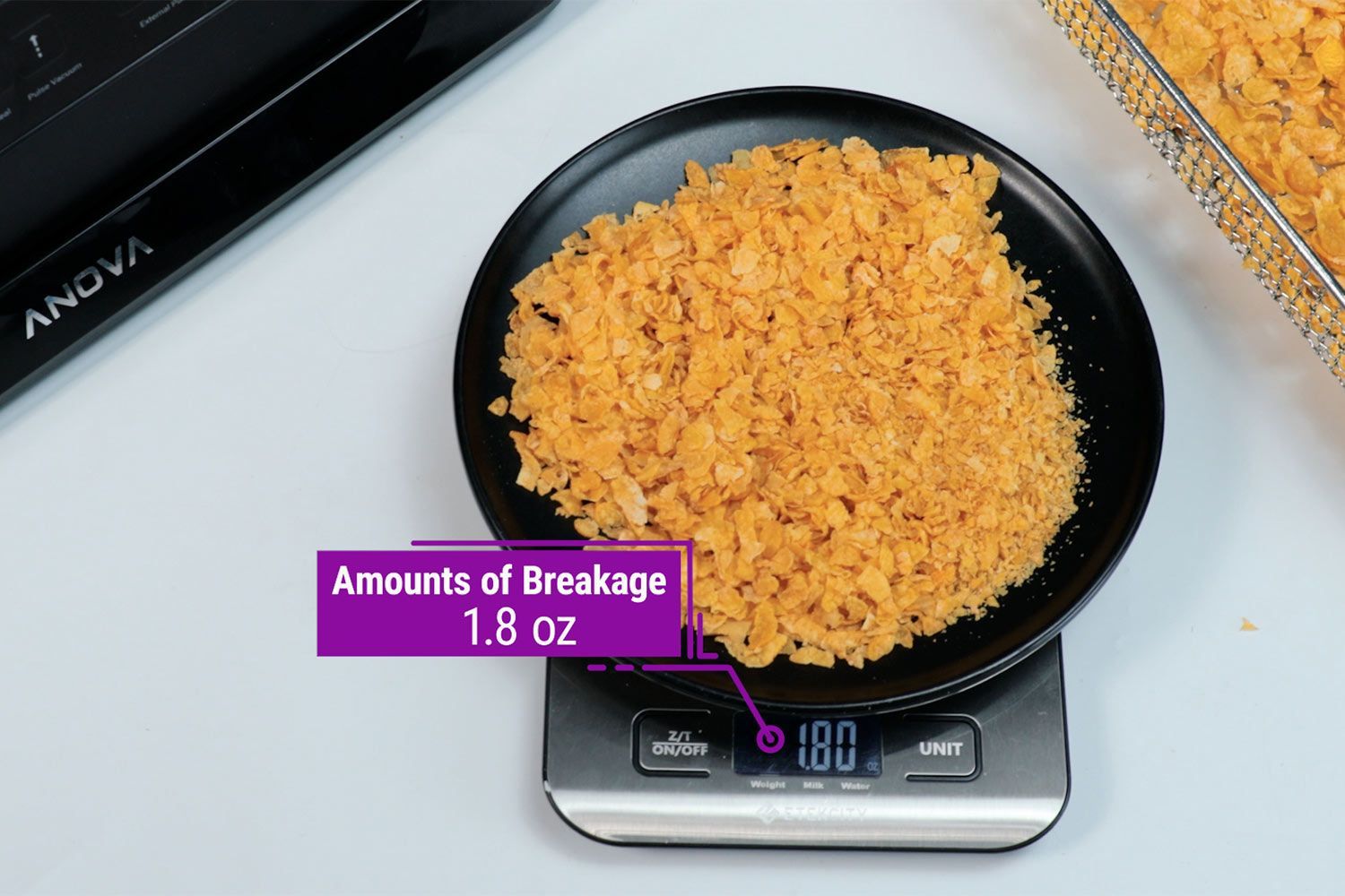 Anova Precision Pro Crunchy Food Breakage Test Result