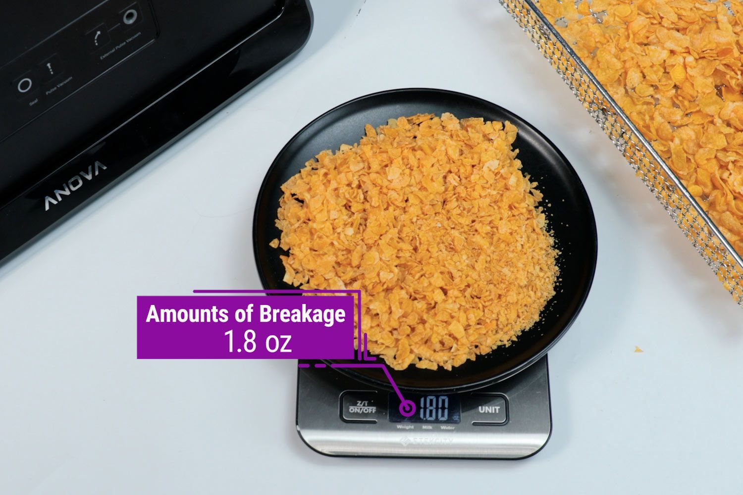 Anova Precision Vacuum Sealer Pro Crunchy Food Breakage Test