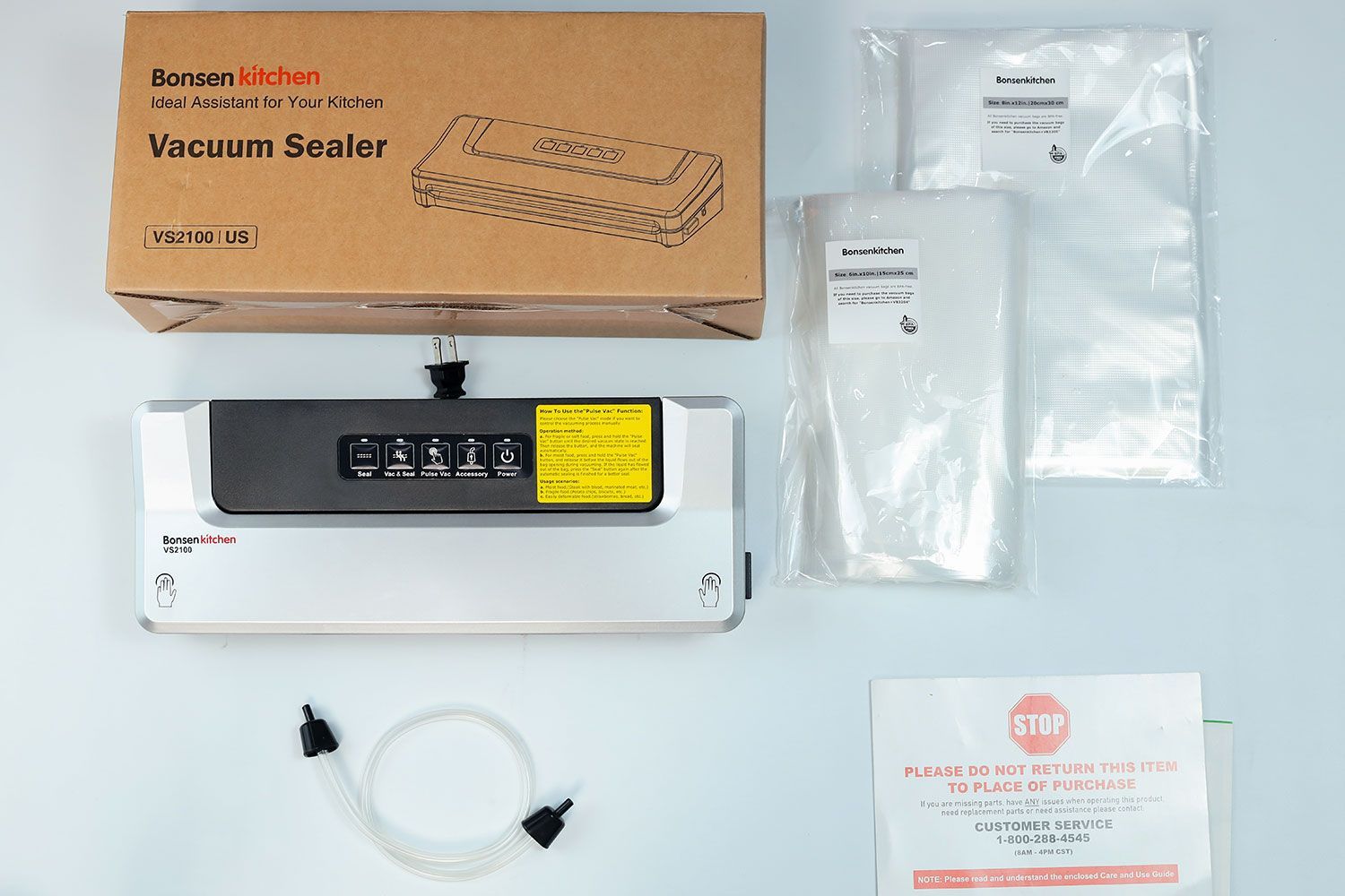 Bonsenkitchen VS2100 2025 Vacuum Sealer In the Box