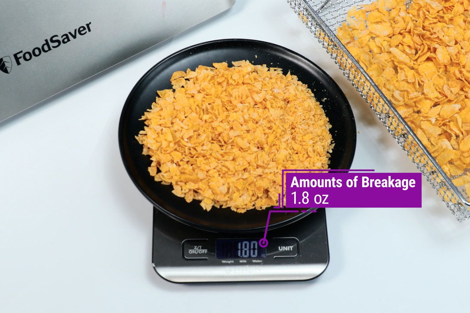 FoodSaver Compact Vacuum Sealer Crunchy Food Breakage Test Result