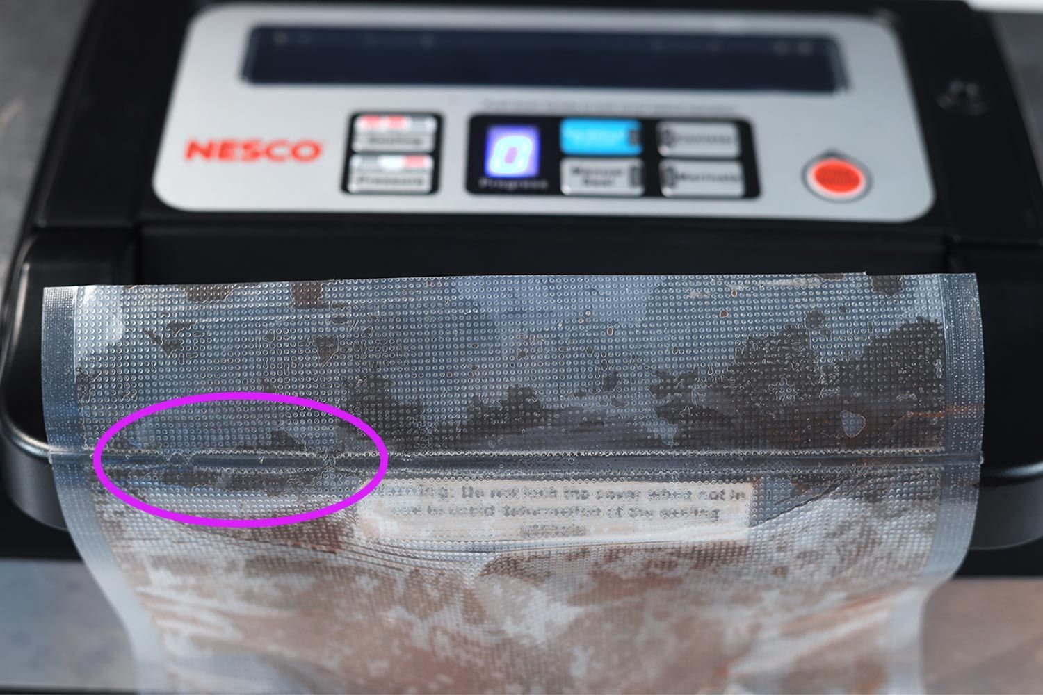 Nesco Beef Sous Vide Test 1st: A broken seal