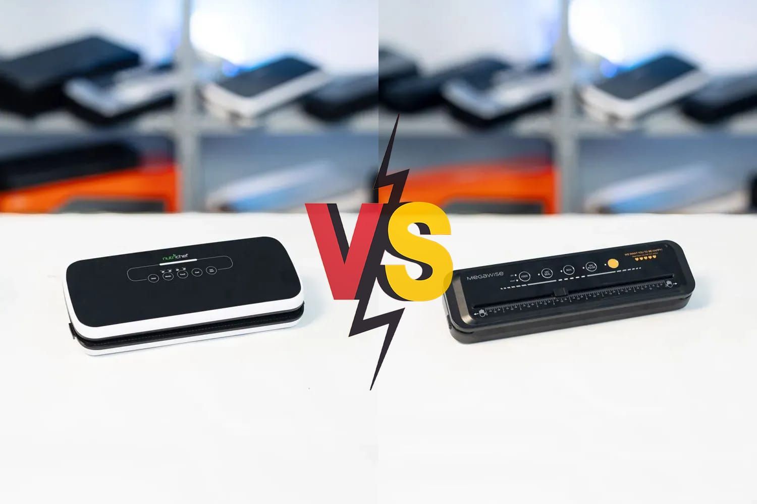 Nutrichef Vacuum Sealer PKVS18BK vs MegaWise Vacuum Sealer VS6621