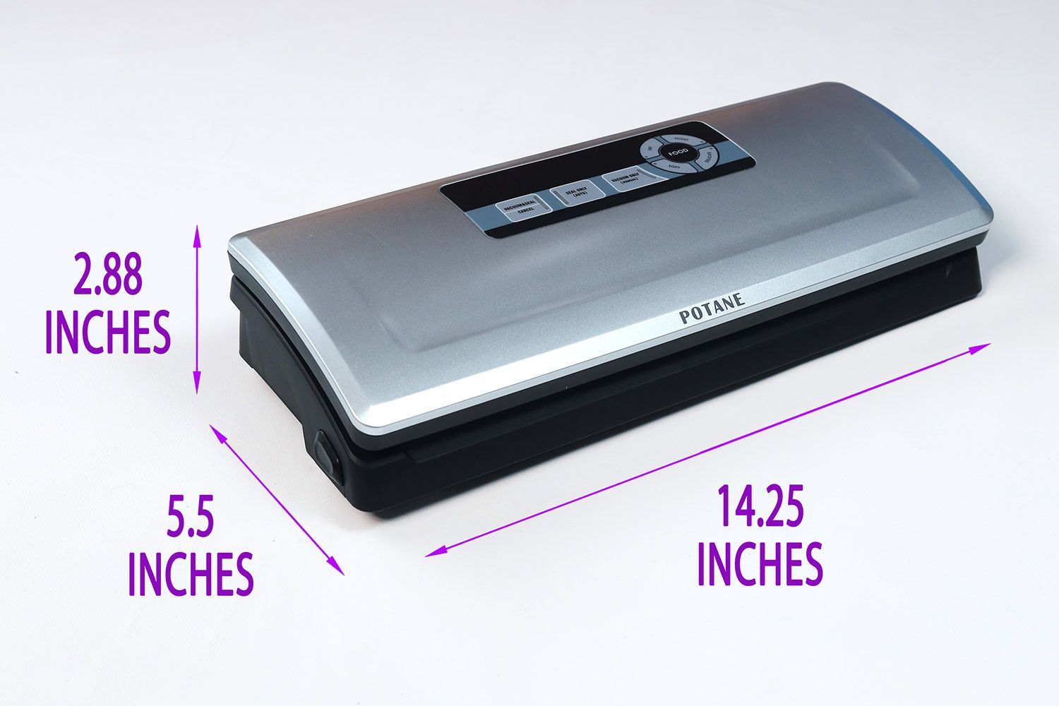 POTANE VS2690 Precision Vacuum Sealer Dimensions