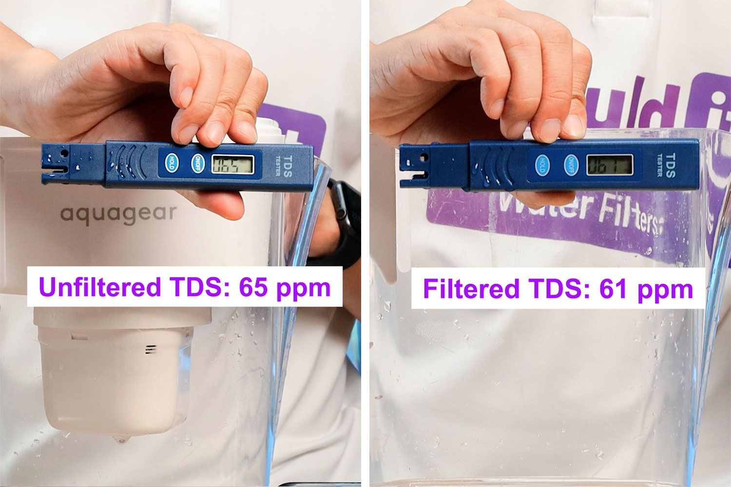 Aquagear 10-Cup TDS Test Result