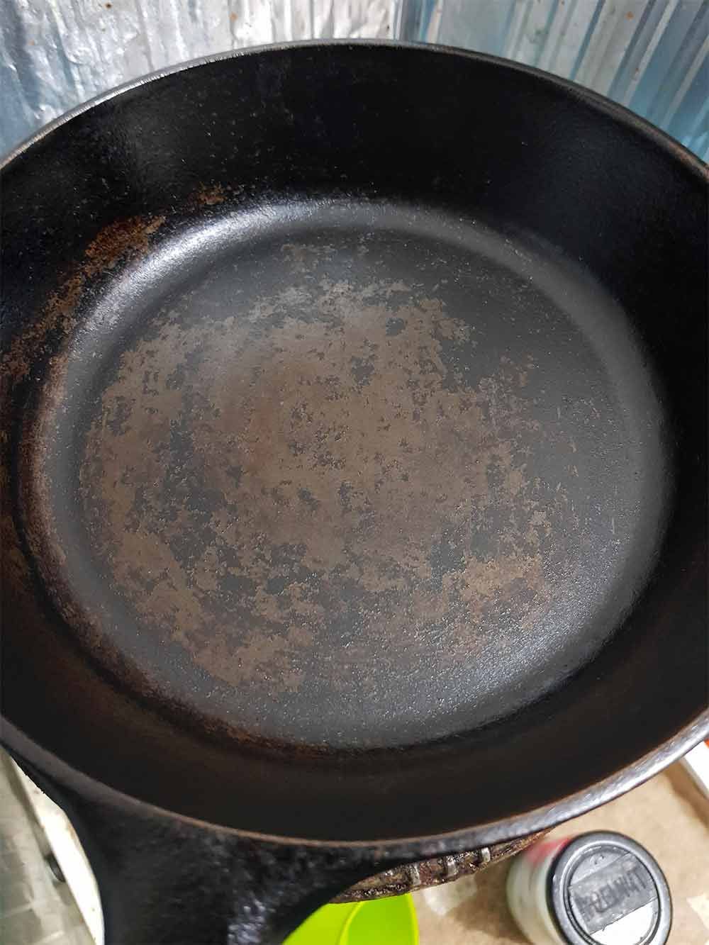 Uneven Iron Skillet