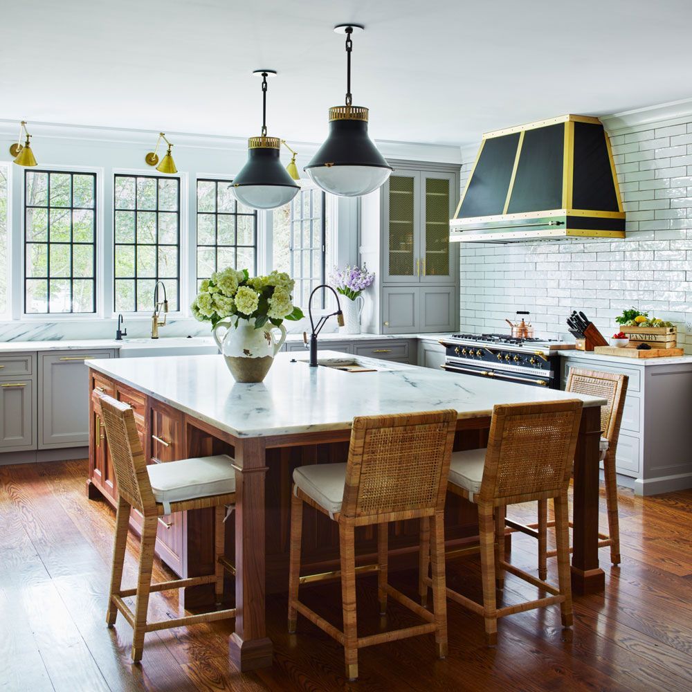 Rustic Wooden Chairs Modern Country Kitchen Idea